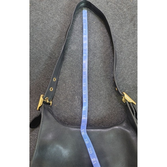 Vintage Coach Handbag Legacy Crescent Flap Black Shoulder Bag 9718 - Picture 16 of 16